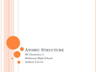 Atomic Structure