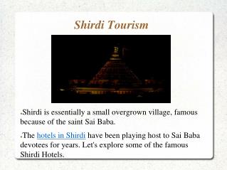 Hotels in shirdi