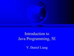 Introduction to Java Programming, 5E