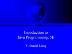 Introduction to Java Programming, 5E