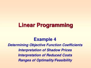 Linear Programming