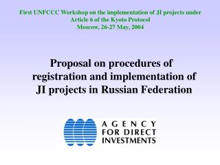 Proposal on procedures of registration and implementation of JI projects in Russian Federation