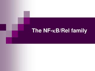 The NF-  B/Rel family