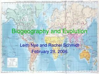 Biogeography and Evolution