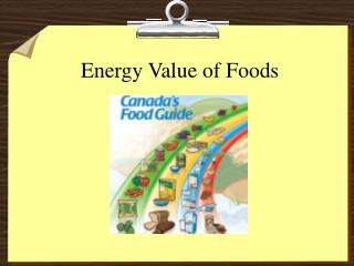 Energy Value of Foods