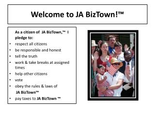 Welcome to JA BizTown !™
