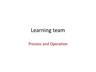 Learning team