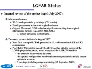 LOFAR Status