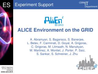 ALICE Environment on the GRID