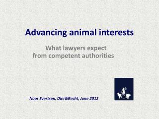 Advancing animal interests