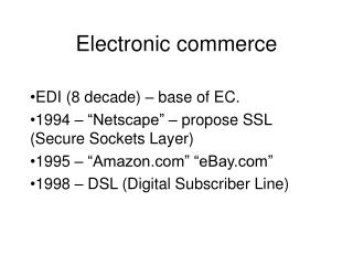 Electronic commerce