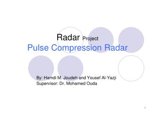 Radar Project Pulse Compression Radar