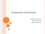 PANORAMA STITCHING