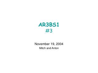 AR3BS1 #3