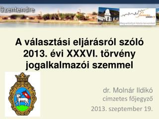 A választási eljárásról szóló 2013. évi XXXVI. törvény jogalkalmazói szemmel
