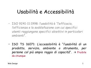 Usabilità e Accessibilità