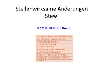 Stellenwirksame Änderungen Stewi