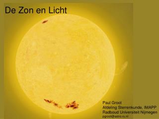 De Zon en Licht