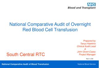 National Comparative Audit of Overnight Red Blood Cell Transfusion