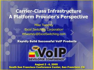 Carrier-Class Infrastructure A Platform Provider’s Perspective