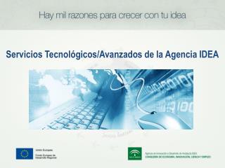 Servicios Tecnológicos/Avanzados de la Agencia IDEA