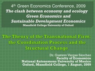 The Theory of the Transnational Firm: the Coordination Process and the Structural Change
