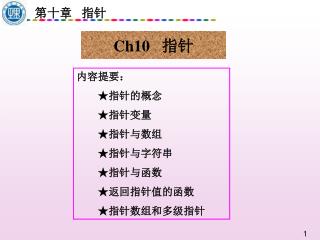 Ch10 指针