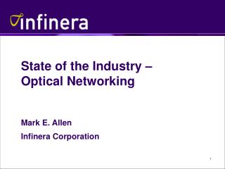 State of the Industry – Optical Networking