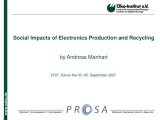 Social Impacts of Electronics Production and Recycling by Andreas Manhart