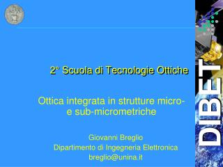 2° Scuola di Tecnologie Ottiche