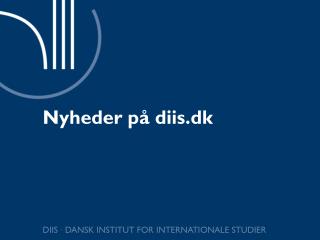 Nyheder på diis.dk