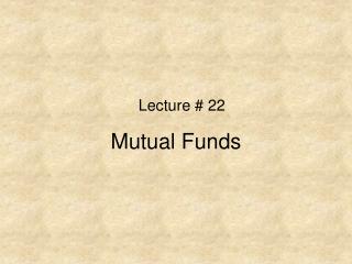 Mutual Funds