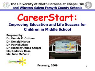 CareerStart: Improving Education and Life Success for Children in Middle School
