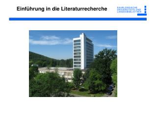 Einführung in die Literaturrecherche