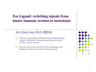 Fas Ligand: switching signals from tumor immune erosion to metastasis