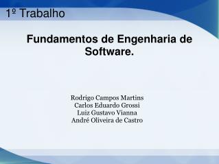 Fundamentos de Engenharia de Software.