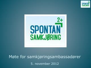 Møte for samkjøringsambassadører