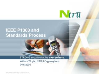 IEEE P1363 and Standards Process