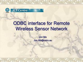 ODBC interface for Remote Wireless Sensor Network