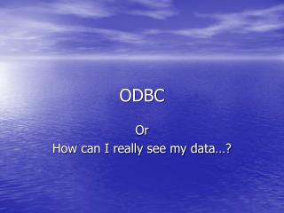 ODBC