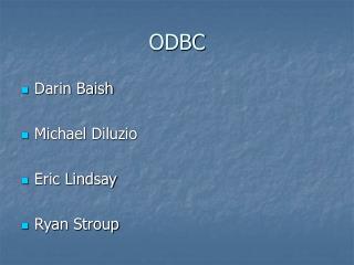 ODBC