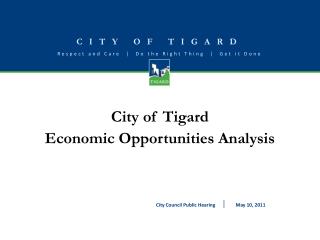 City of Tigard Economic Opportunities Analysis