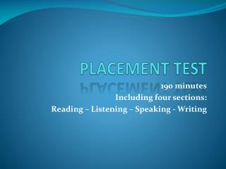 PLACEMENT TEST