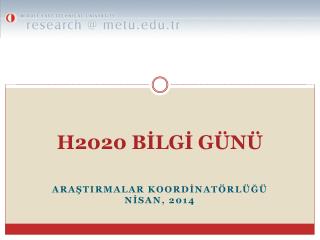 H2020 BİLGİ GÜNÜ