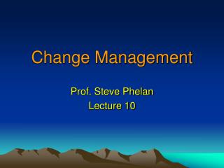 Change Management