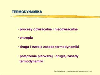 procesy odwracalne i nieodwracalne