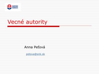 Vecné autority