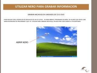 UTILIZAR NERO PARA GRABAR INFORMACION