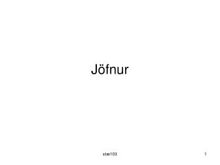 Jöfnur