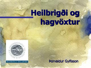 Heilbrigði og hagvöxtur